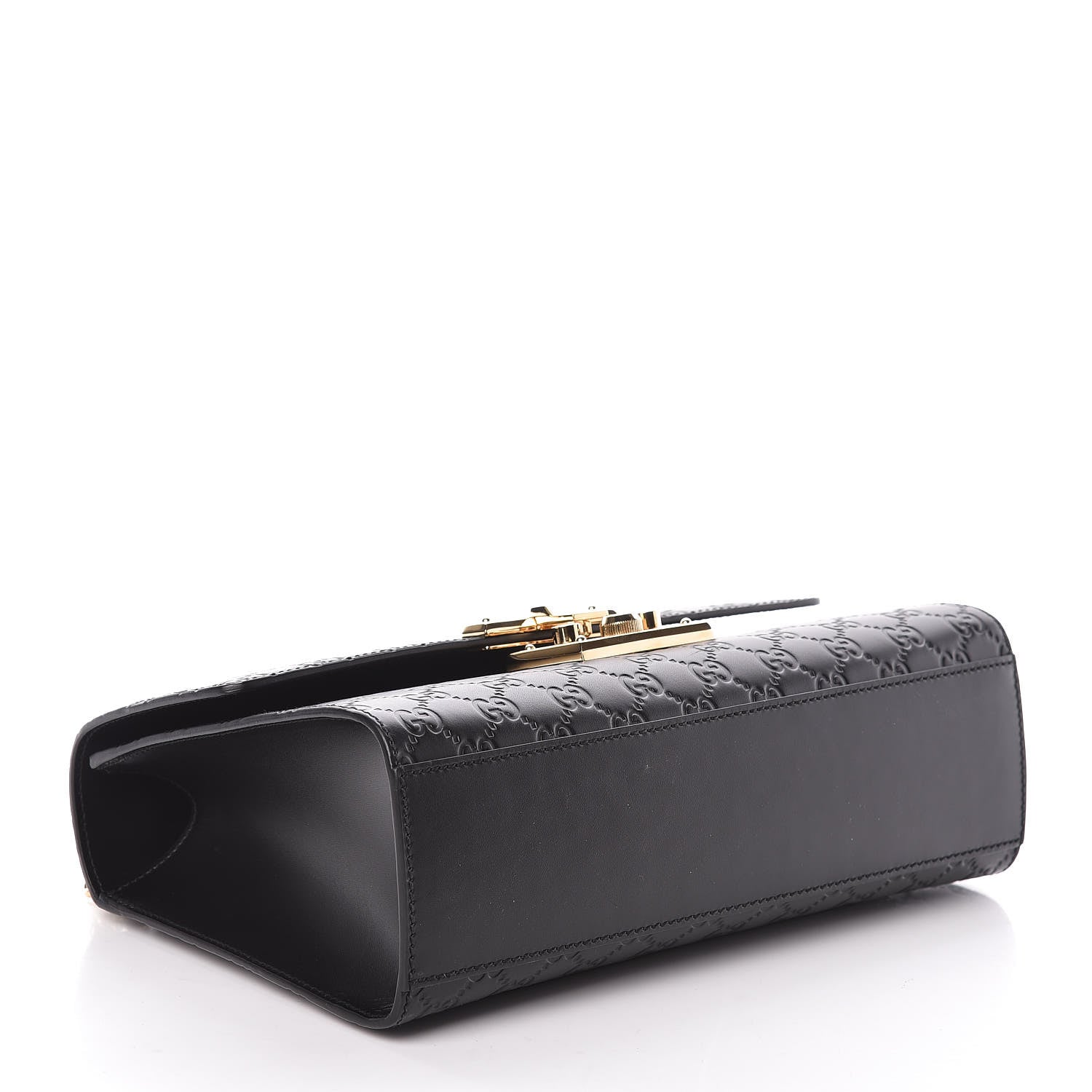 Gucci Guccissima Medium Padlock Shoulder Bag Black 4 of 7