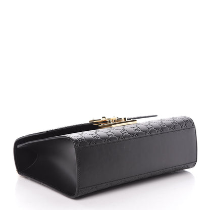 Gucci Guccissima Medium Padlock Shoulder Bag Black 4 of 7