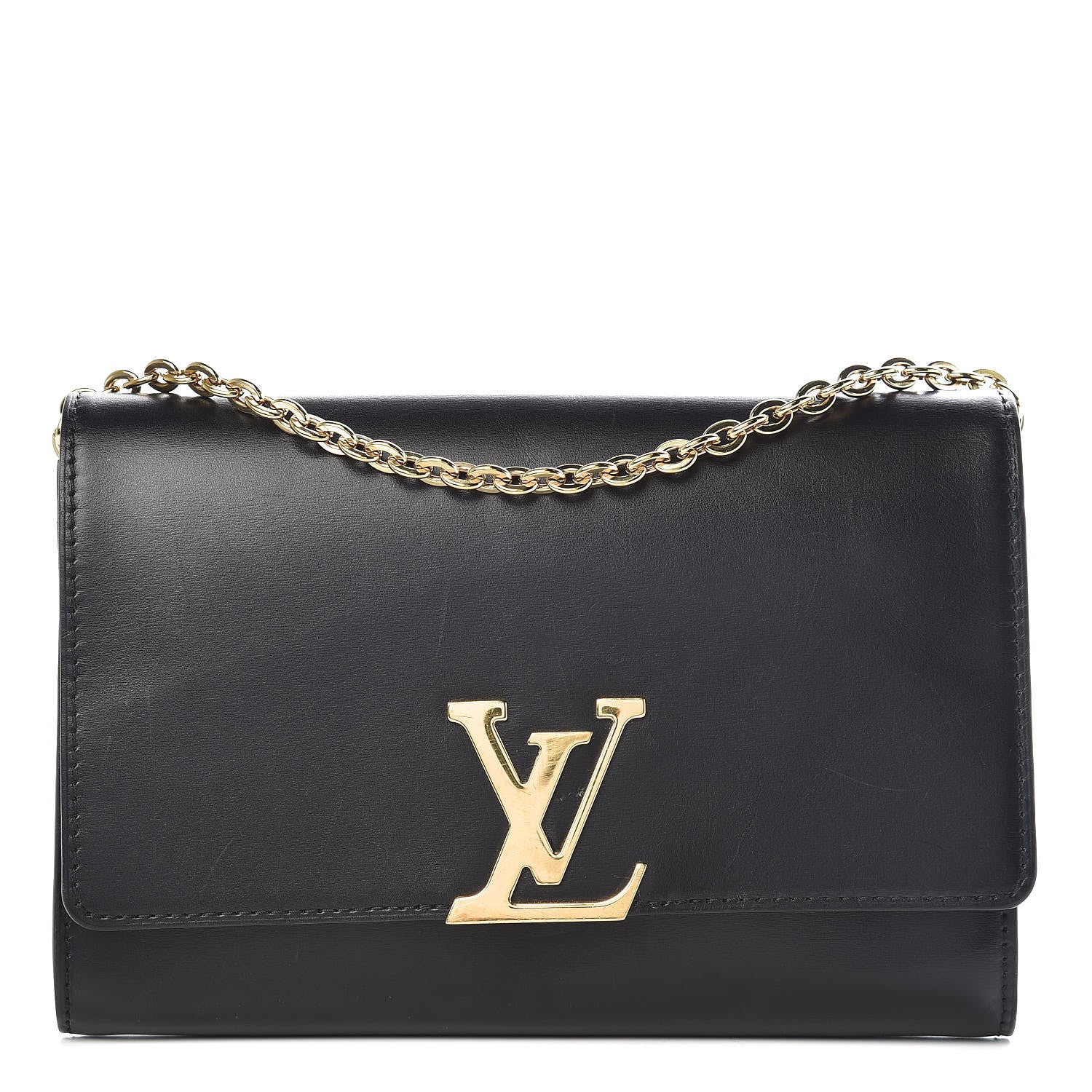 Louis Vuitton Calfskin Chain Louise GM Black 1 of 13
