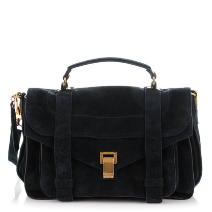 Proenza Schouler Suede Medium PS1 Satchel Navy 1 of 8