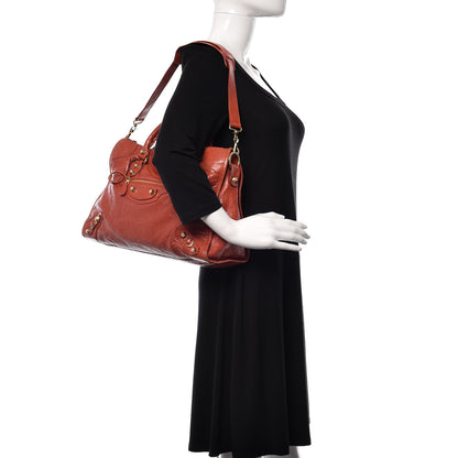 Balenciaga Agneau Giant 12 Gold Hardware City Rouge Ambre 2 of 10