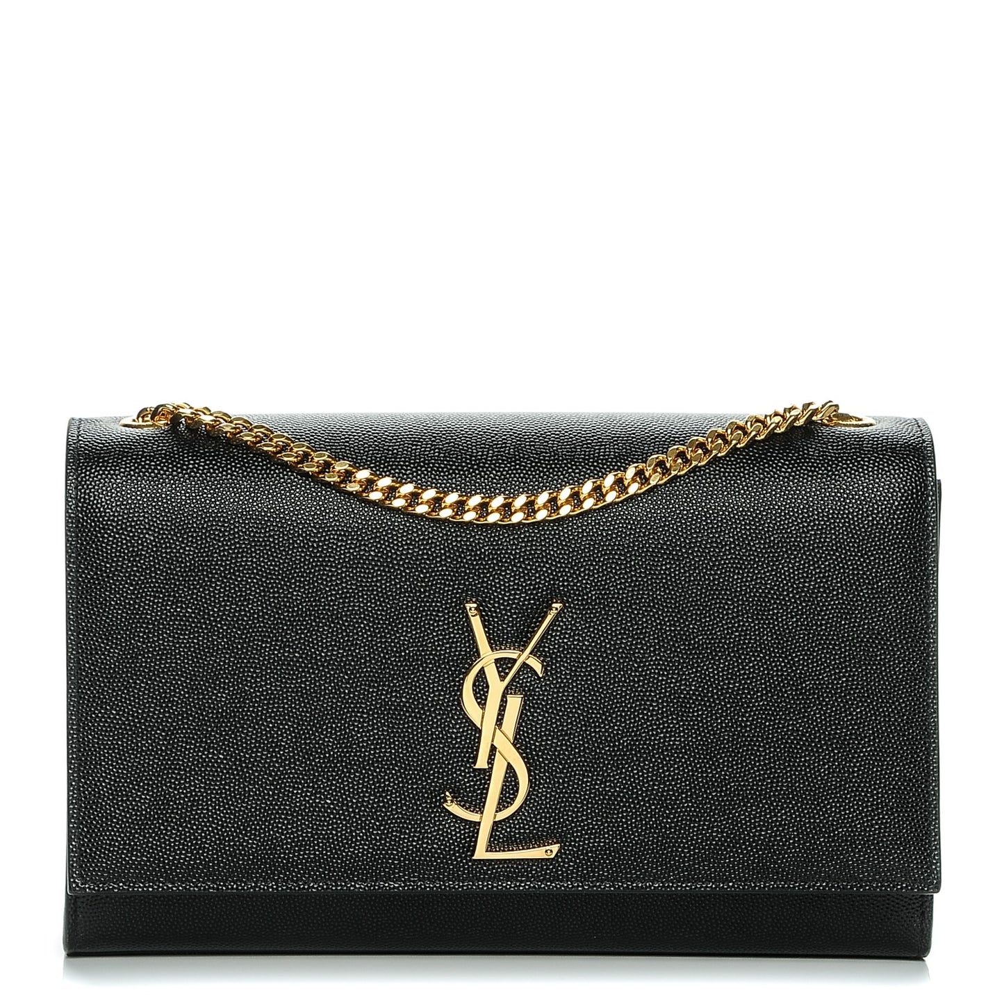 Grain De Poudre Medium Classic Monogram Kate Satchel Black