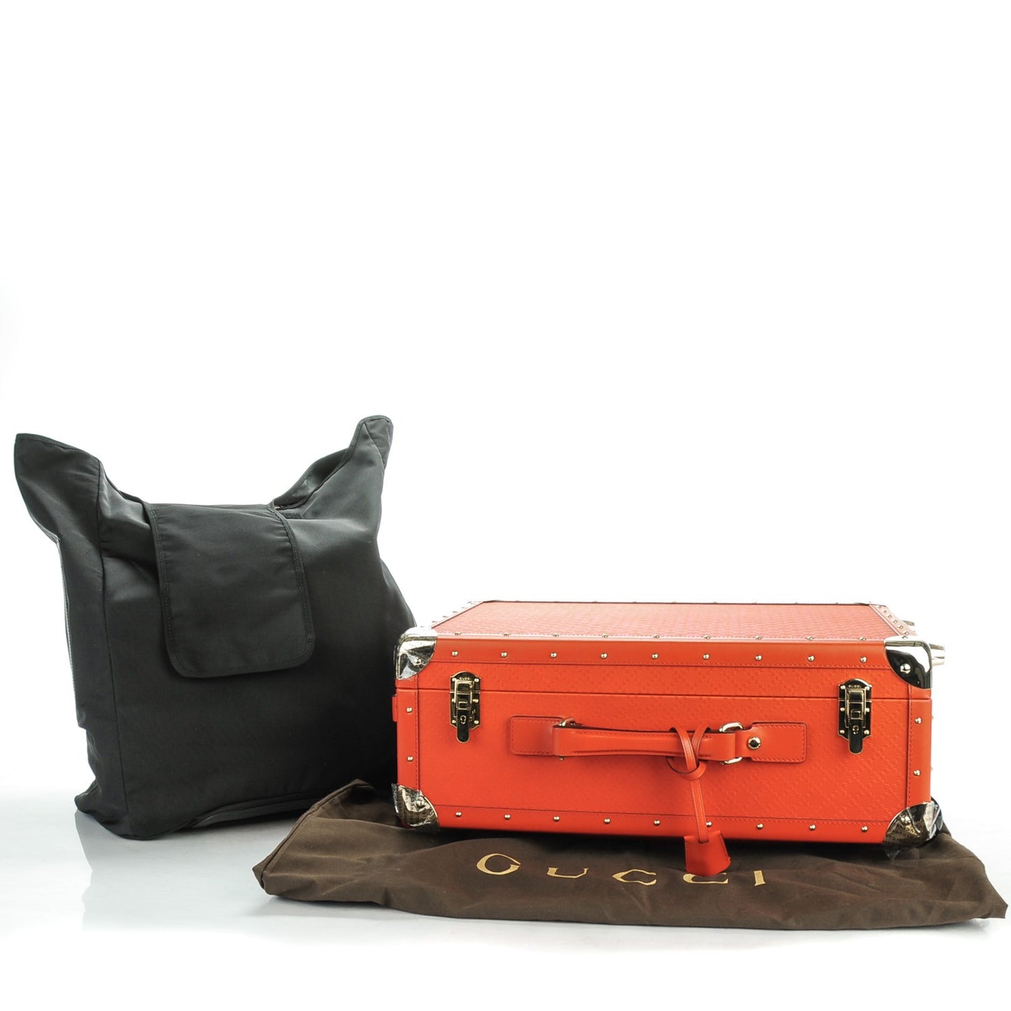 Bright Diamante Structured Suitcase Oxidation