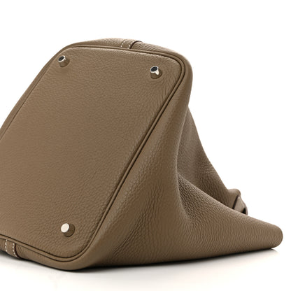 Hermes Taurillon Clemence Picotin Lock 22 MM Etoupe 10 of 11