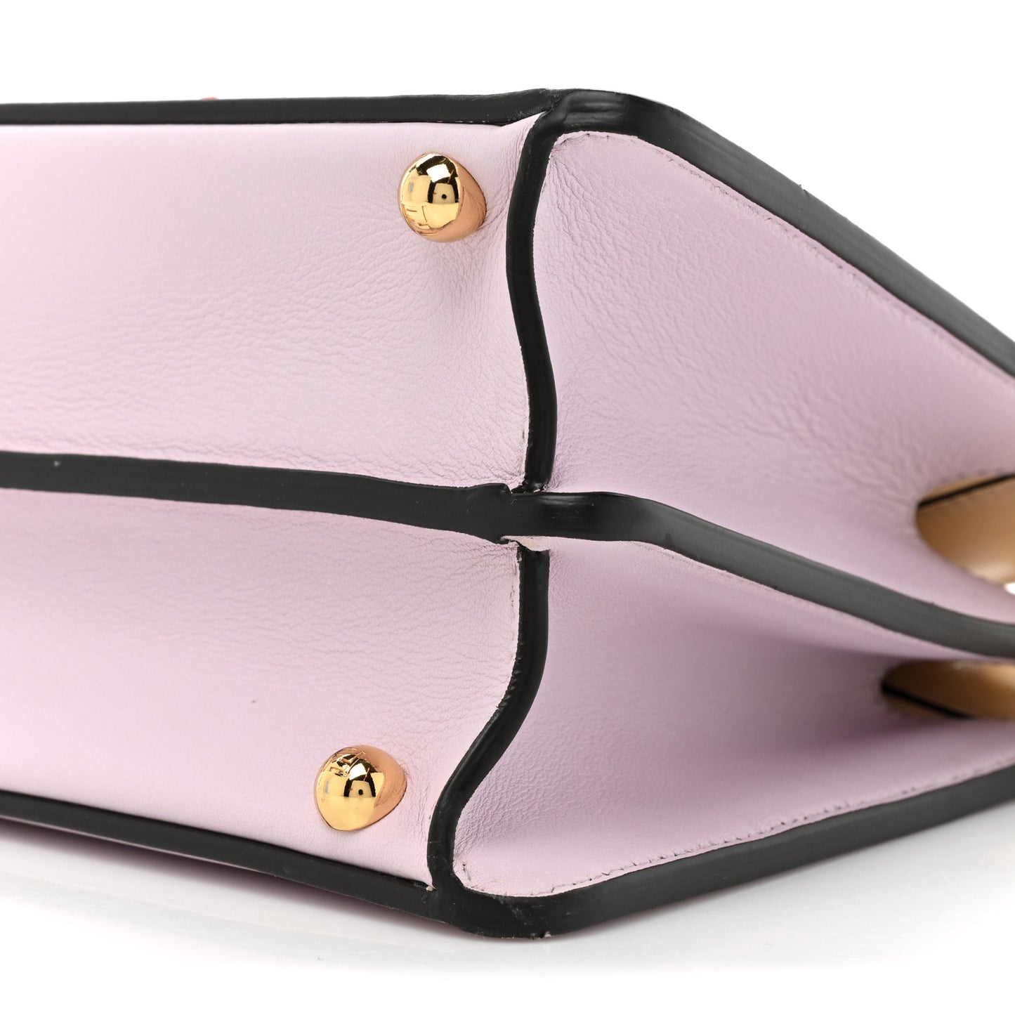Vitello Seta Shiny Nappa Dancing Girls Inlay Small Peekaboo I SEE U Satchel Anemone Multicolor