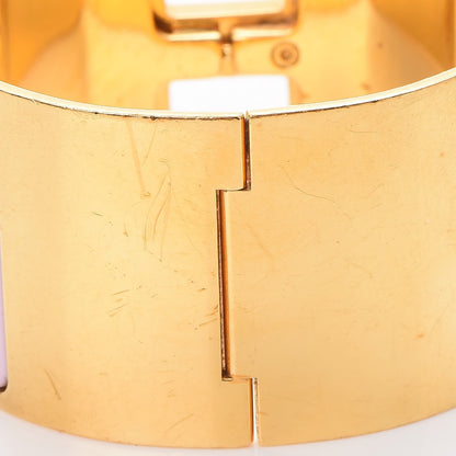 Hermes Enamel Extra Wide Clic Clac H Bracelet PM Rose Poudre 6 of 10