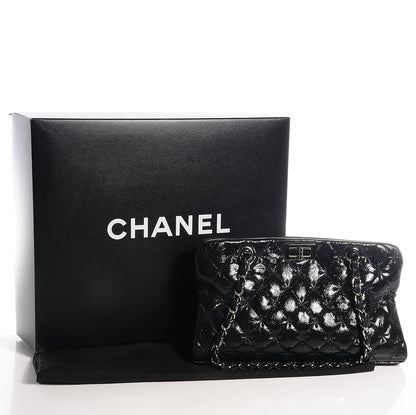 Chanel Glazed Crackled Calfskin Small Reissue Tote Black 5 of 8