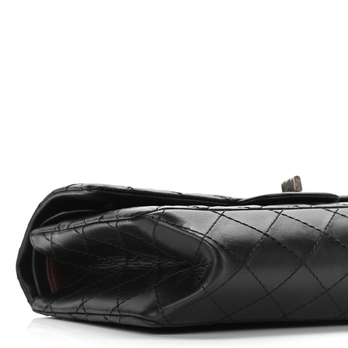 Aged Calfskin Quilted 2.55 Reissue 225 Flap Black
