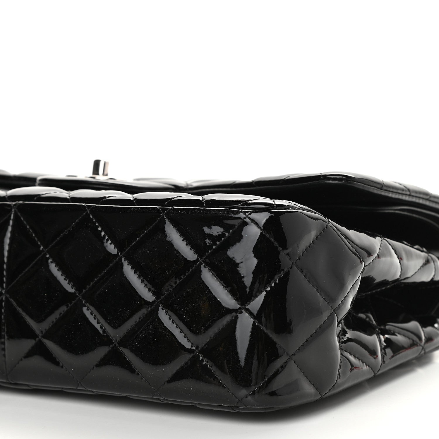 Chanel Patent Quilted Jumbo Double Flap Black 9 of 11