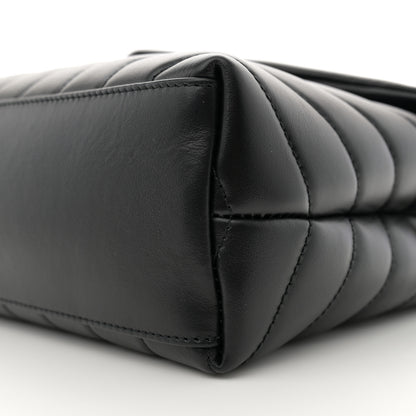 Saint Laurent Calfskin Y Quilted Monogram Small Loulou Chain Satchel Black 10 of 12