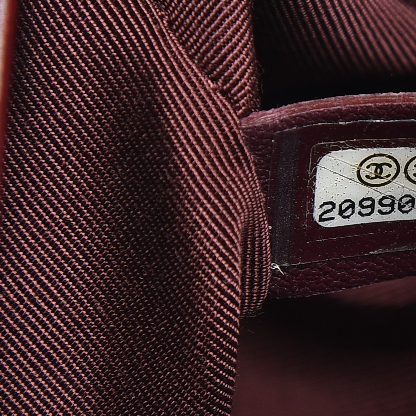 Glazed Calfskin Quilted Medium Boy Chained Flap Bordeaux