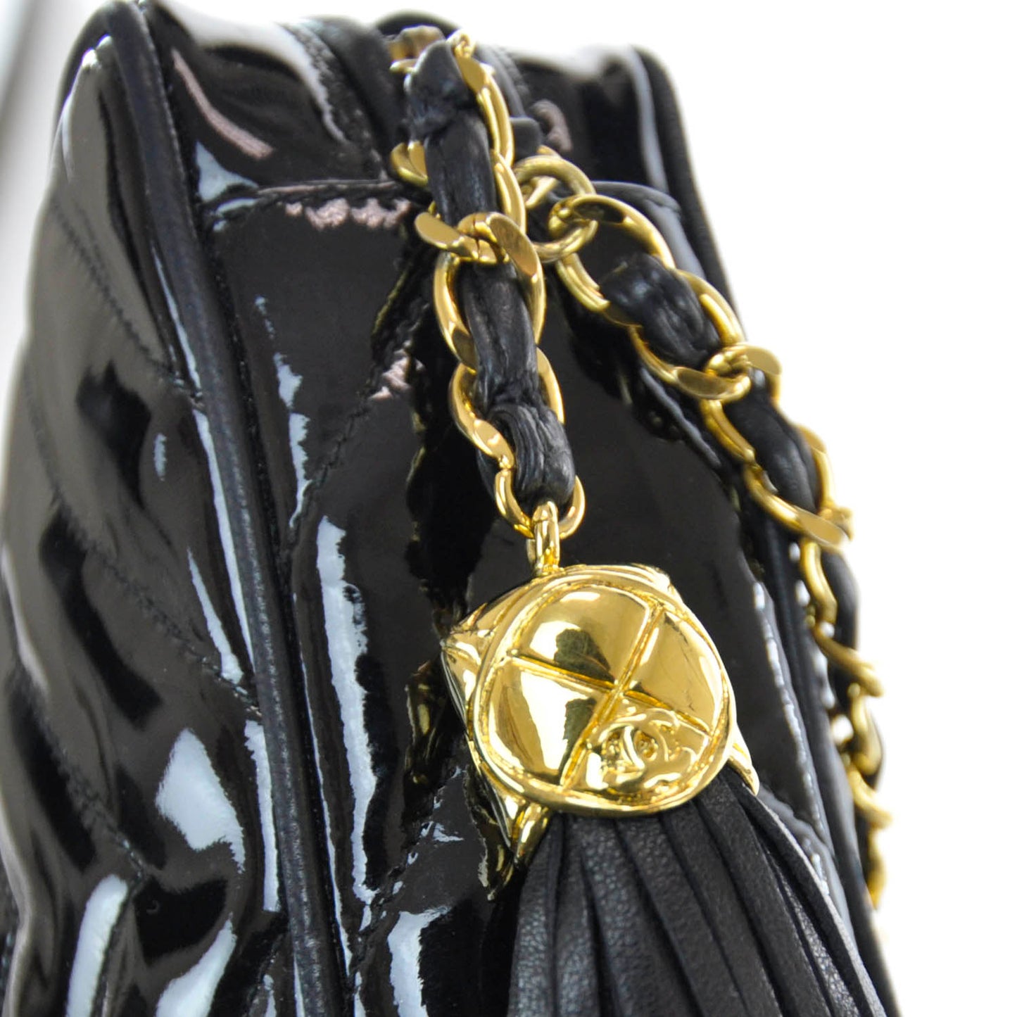 Patent Tassel Camera Case Black