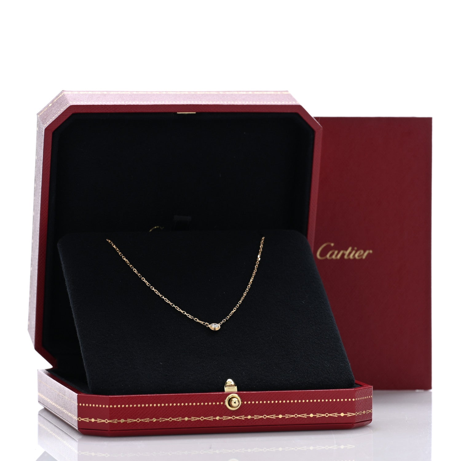 Cartier 18K Yellow Gold Diamond SM D'Amour Pendant Necklace 5 of 5
