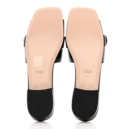 Gucci Malaga Kid GG Marmont Flat Slide Sandals 41 Black 5 of 9