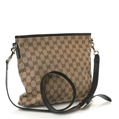 Gucci GG Monogram Web Flat Messenger Bag Black 3 of 10