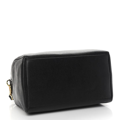 Versace Saffiano Calfskin Palazzo Duffle Bag Black 4 of 10