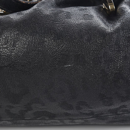 Jimmy Choo Patent Laser Cut Leopard Print Riki Tote Black 10 of 10