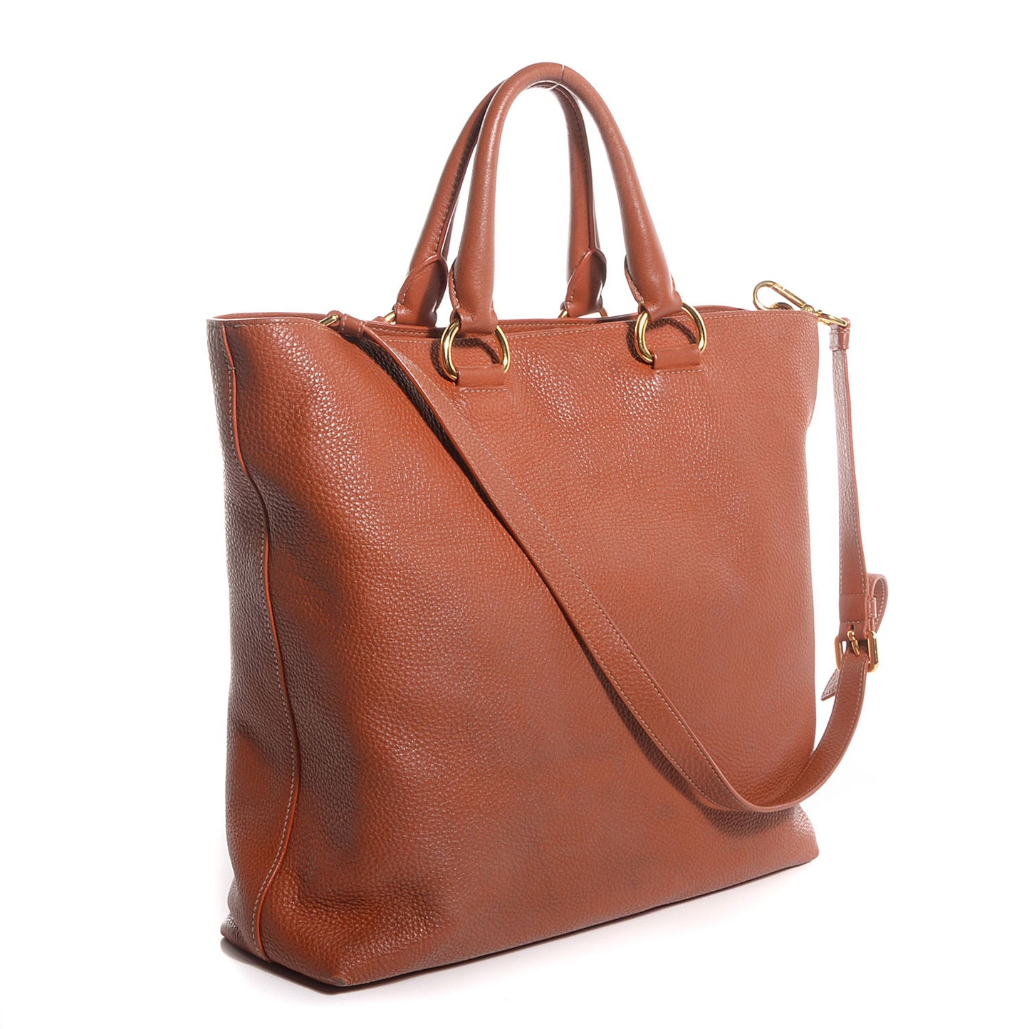 Vitello Daino Shopping Tote Rame