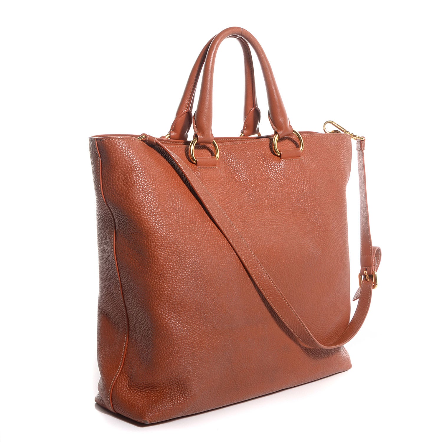 Prada Vitello Daino Shopping Tote Rame 3 of 10