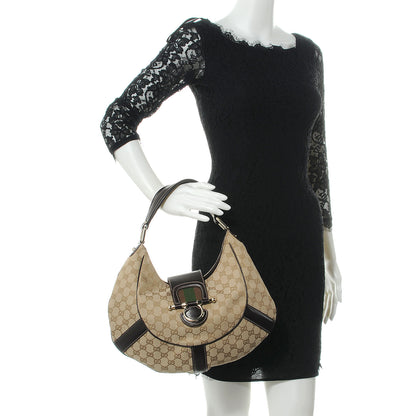 Gucci Monogram Horsebit Web Hobo 2 of 7