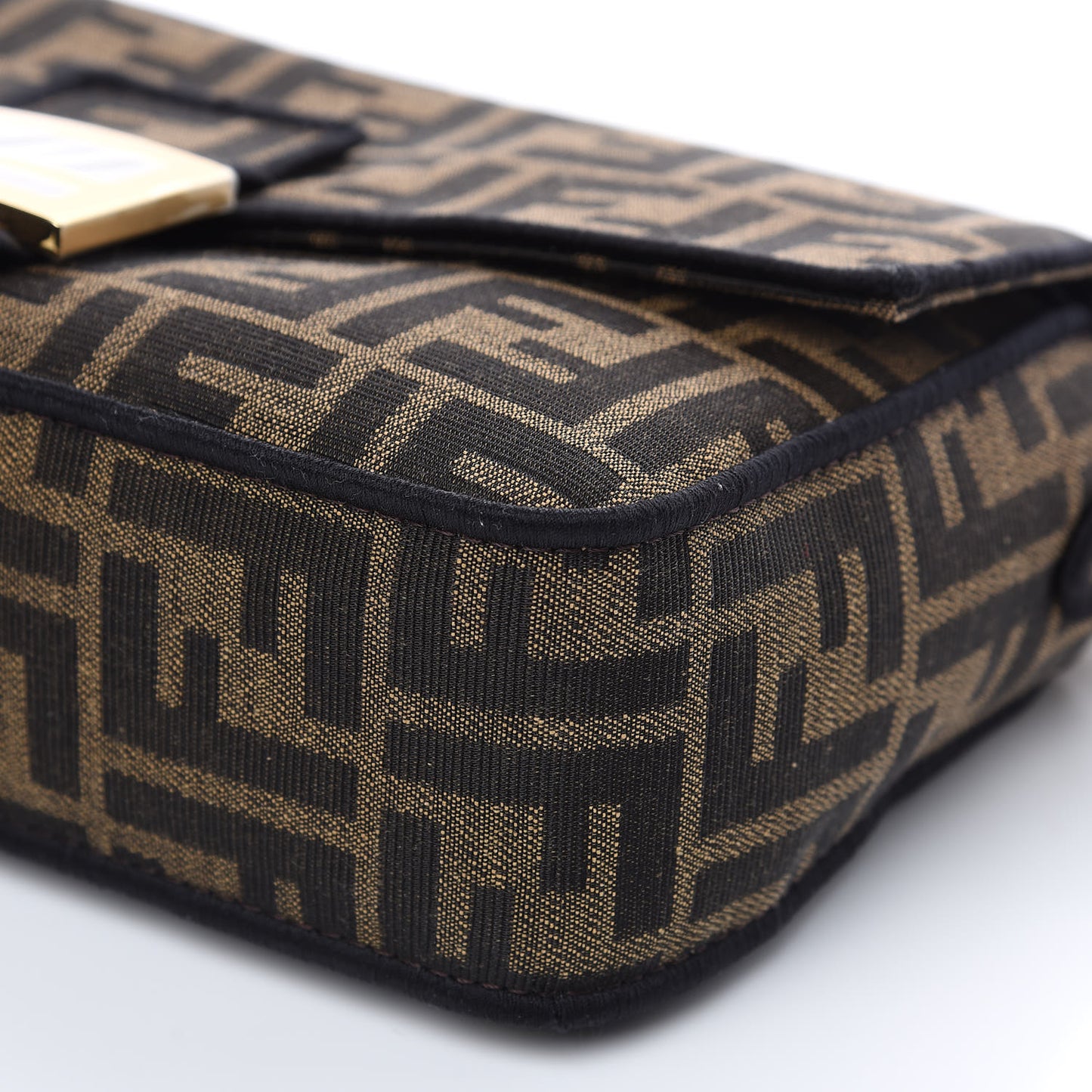 Fabric Jacquard FF 1974 Medium Baguette Tobacco Moro Black