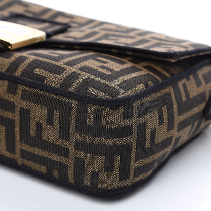 Fendi Fabric Jacquard FF 1974 Medium Baguette Tobacco Moro Black 7 of 7