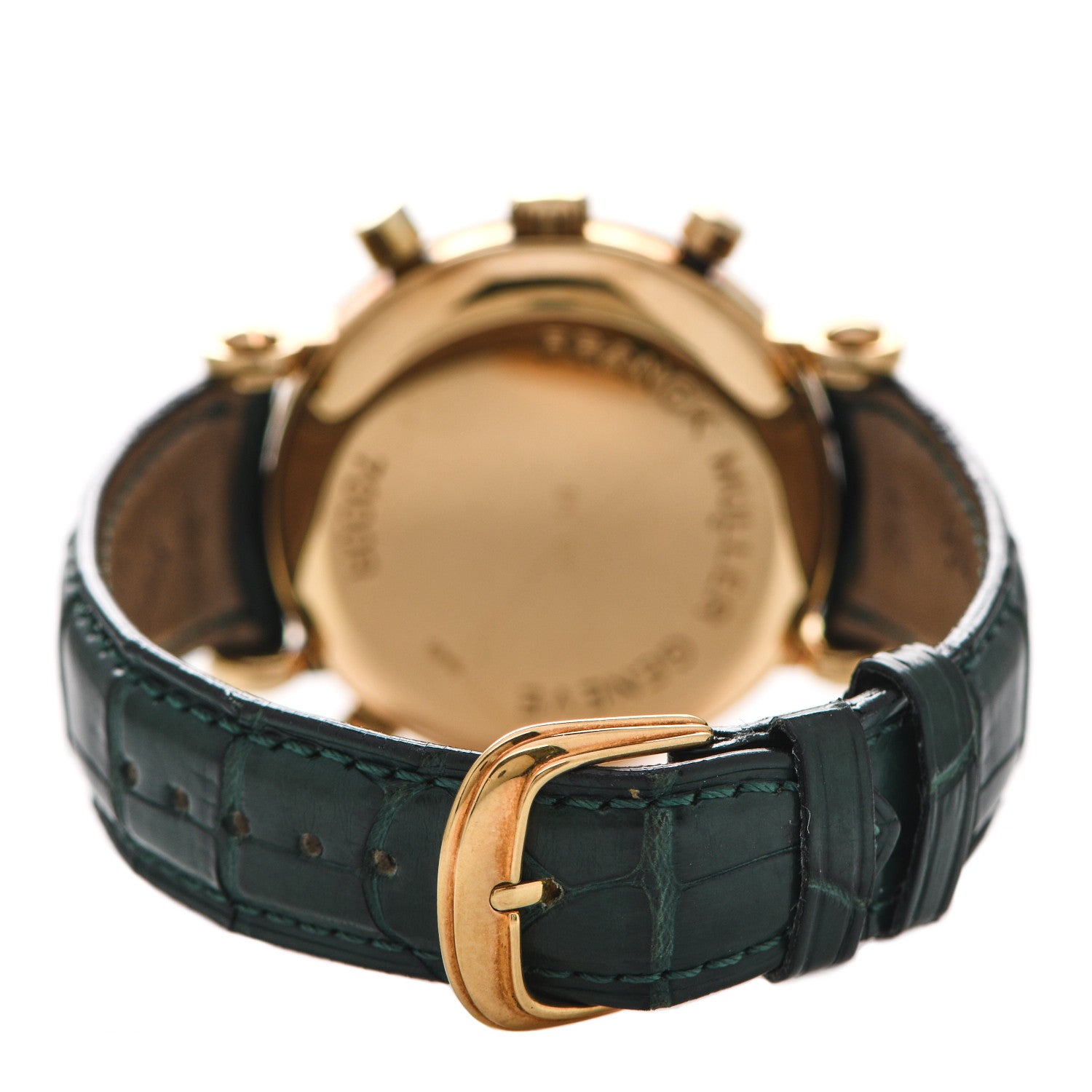 Franck Muller 18K Yellow Gold Alligator 39mm Rattrapante Automatic Watch 7000R 3 of 5