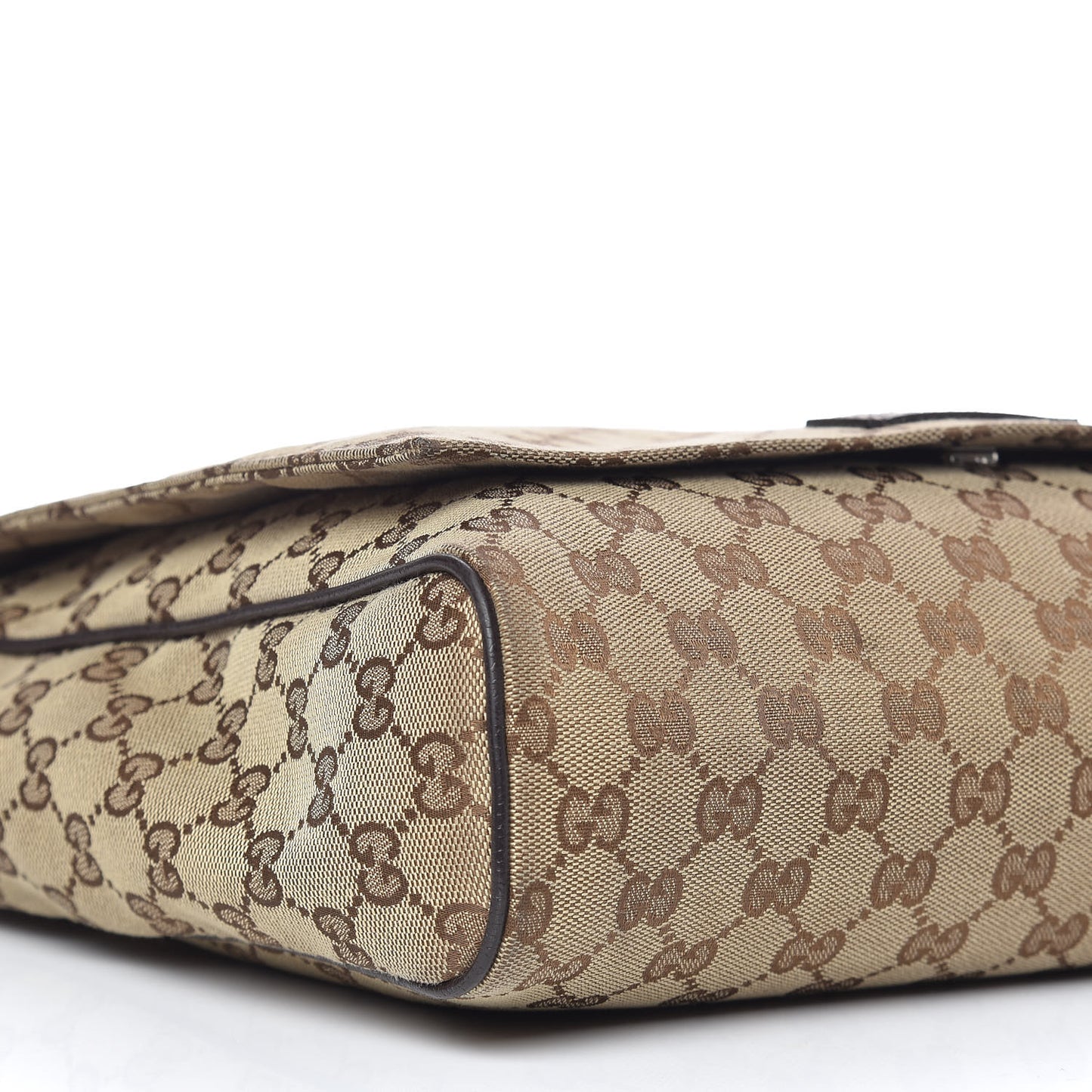 Monogram Small Flap Messenger Bag Beige Dark Brown