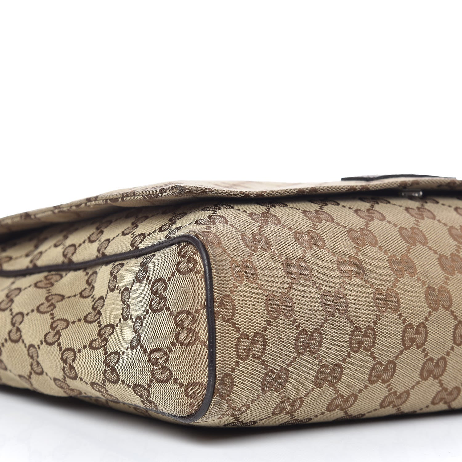 Gucci Monogram Small Flap Messenger Bag Beige Dark Brown 5 of 12