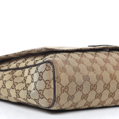 Gucci Monogram Small Flap Messenger Bag Beige Dark Brown 5 of 12