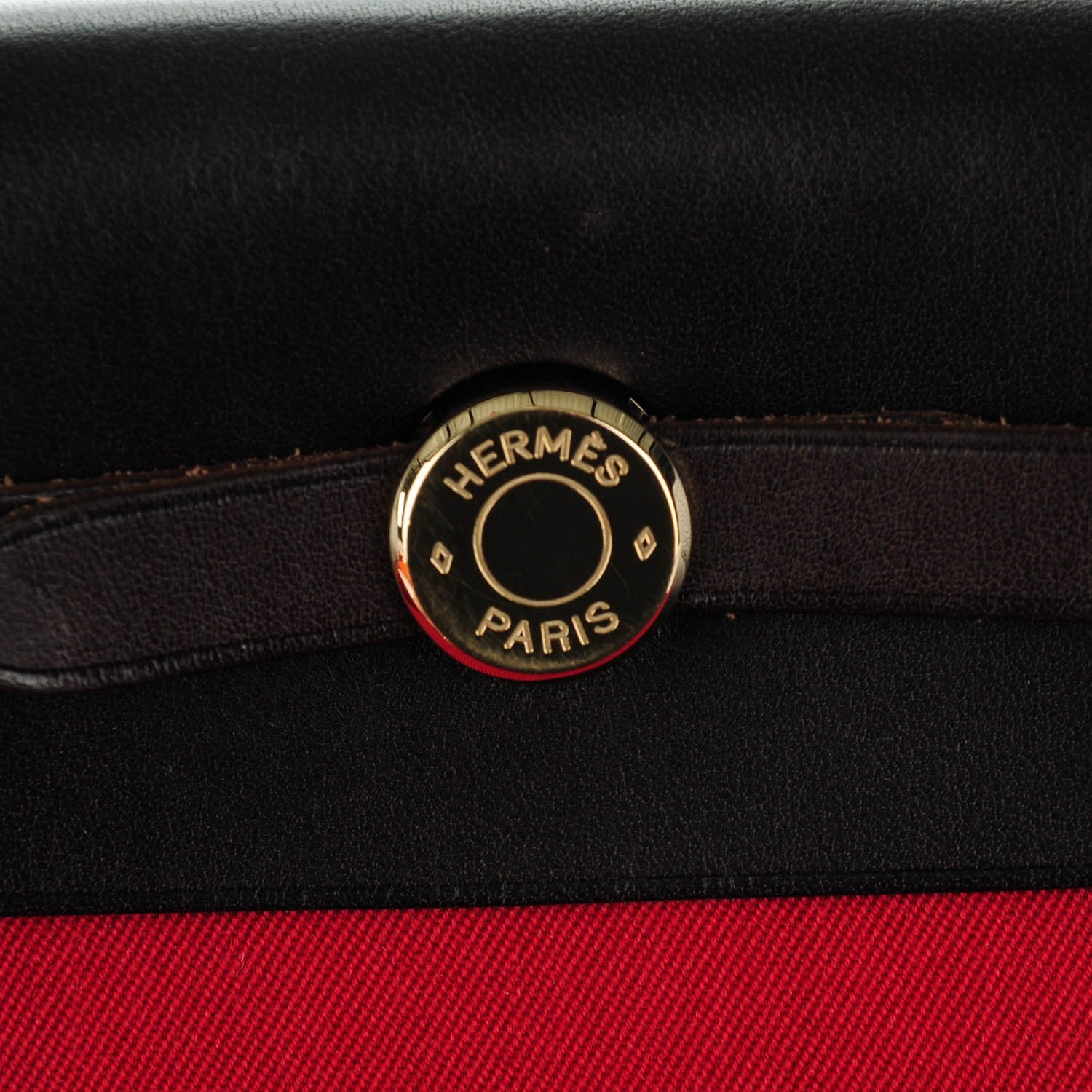 Hermes Barenia Toile Herbag TPM Red Orange 8 of 9