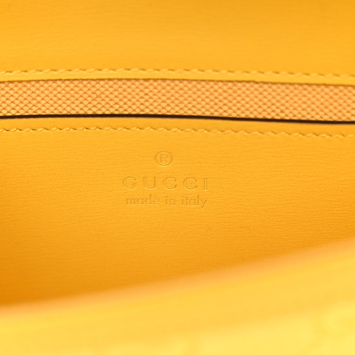 GG Monogram Scratch Lux Calfskin Mini Luce Shoulder Bag Yellow