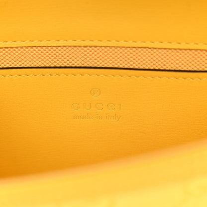 Gucci GG Monogram Scratch Lux Calfskin Mini Luce Shoulder Bag Yellow 6 of 9