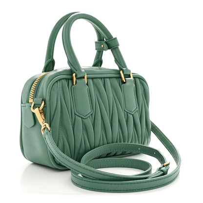 Miu Miu Nappa Matelasse Small Arcadie Green 3 of 10
