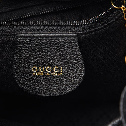 Gucci Calfskin Suede Bamboo Backpack Black 5 of 10