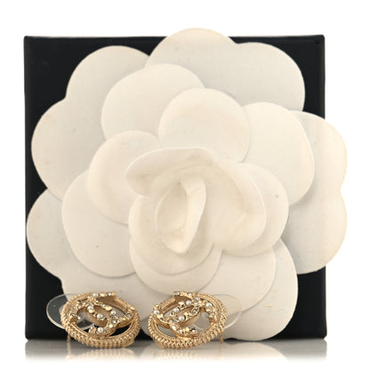 Chanel Pearl CC Round Earrings Gold 5 of 5