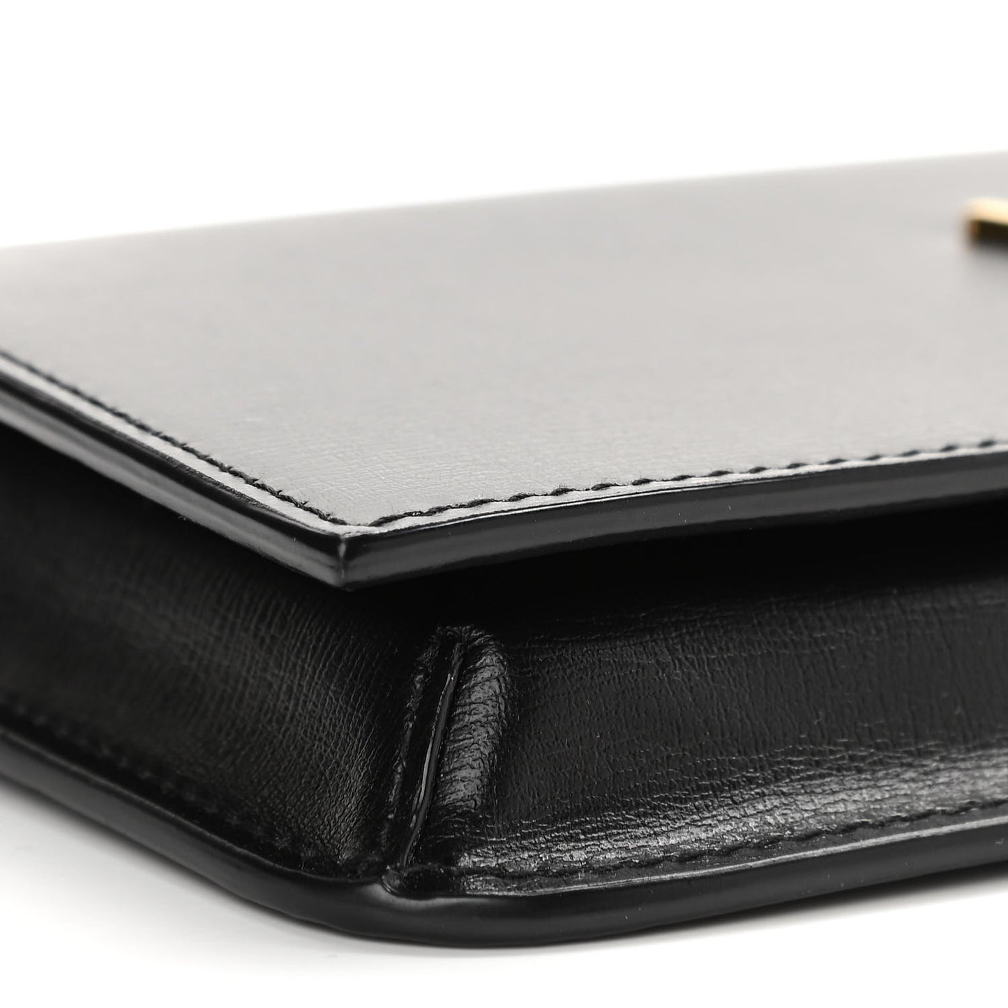 Smooth Calfskin Monogram Phone Holder Crossbody Black