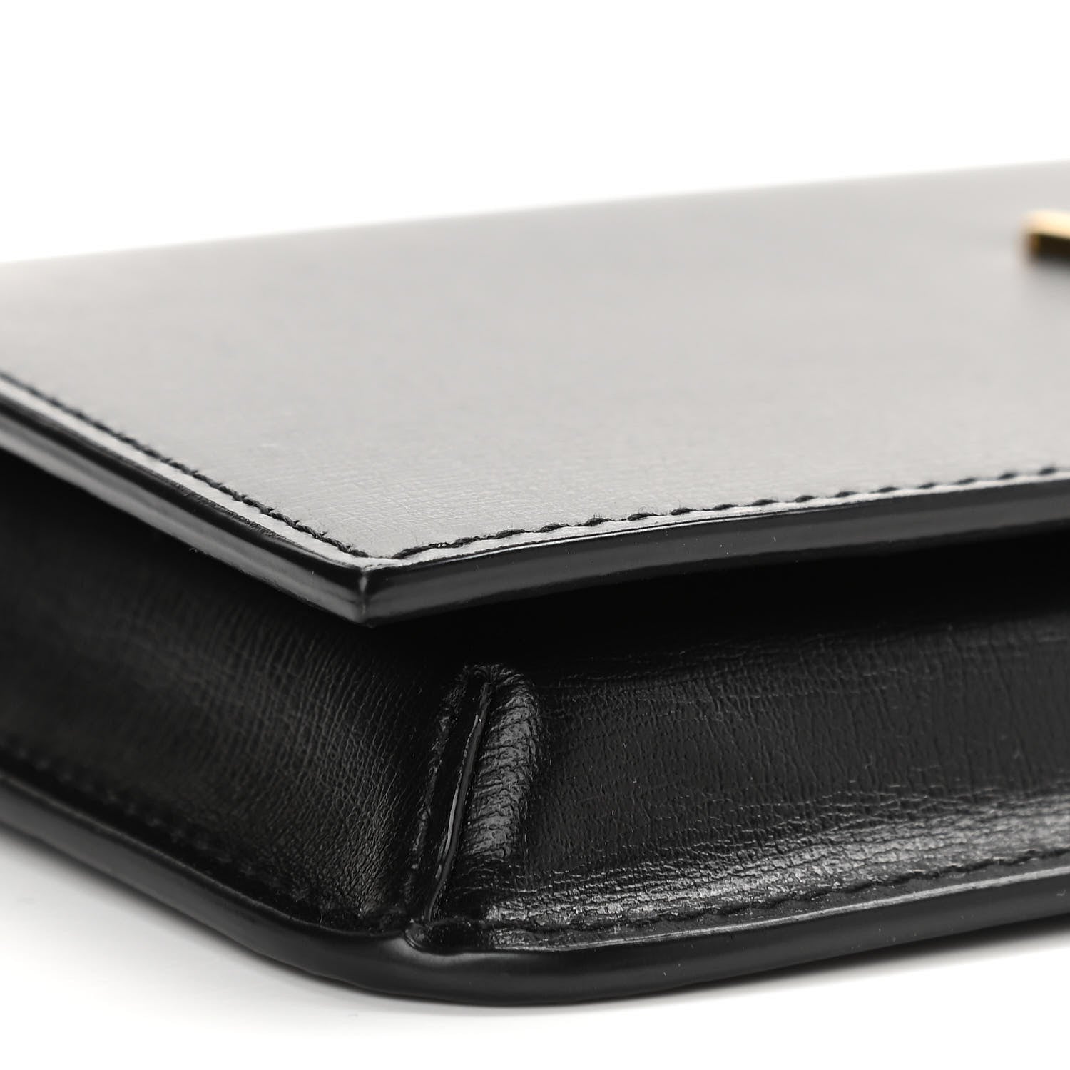 Saint Laurent Smooth Calfskin Monogram Phone Holder Crossbody Black 9 of 10