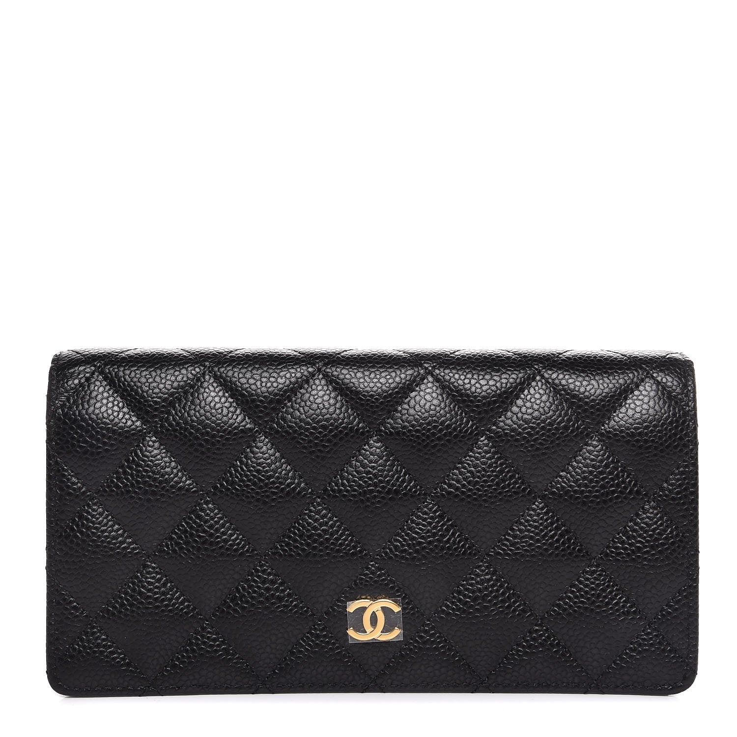 Chanel Caviar Quilted Yen Wallet Black 1 of 9