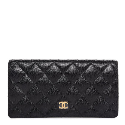 Chanel Caviar Quilted Yen Wallet Black 1 of 9