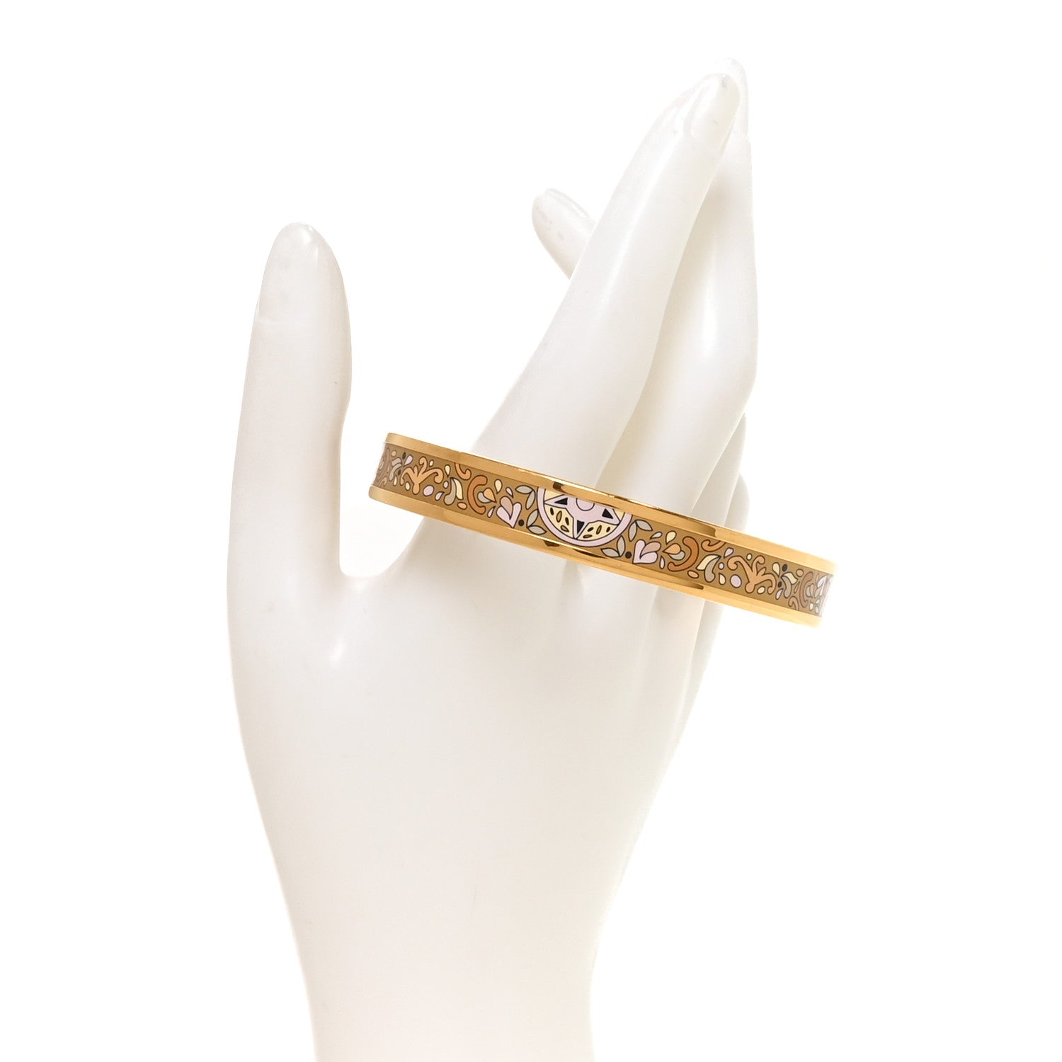 Hermes Enamel Printed Narrow Concours d'Etriers Bracelet 70 2 of 5