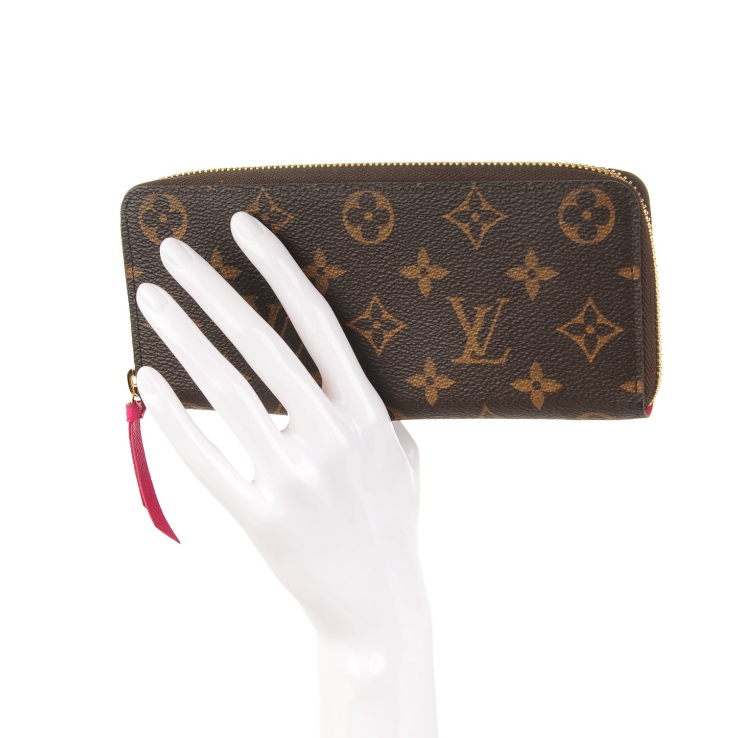 Monogram Clemence Wallet Hot Pink