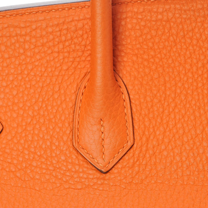 Hermes Taurillon Clemence Birkin 35 Orange 25 of 31