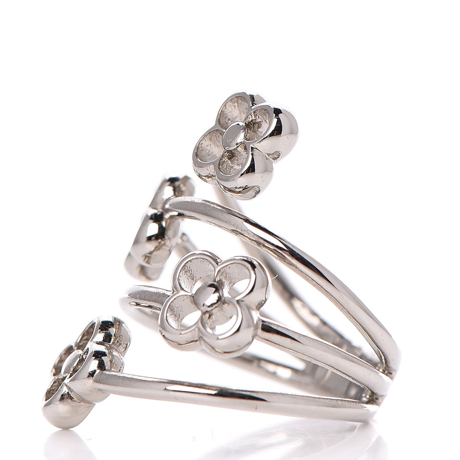 Louis Vuitton Flower Full Ring S Silver 3 of 6