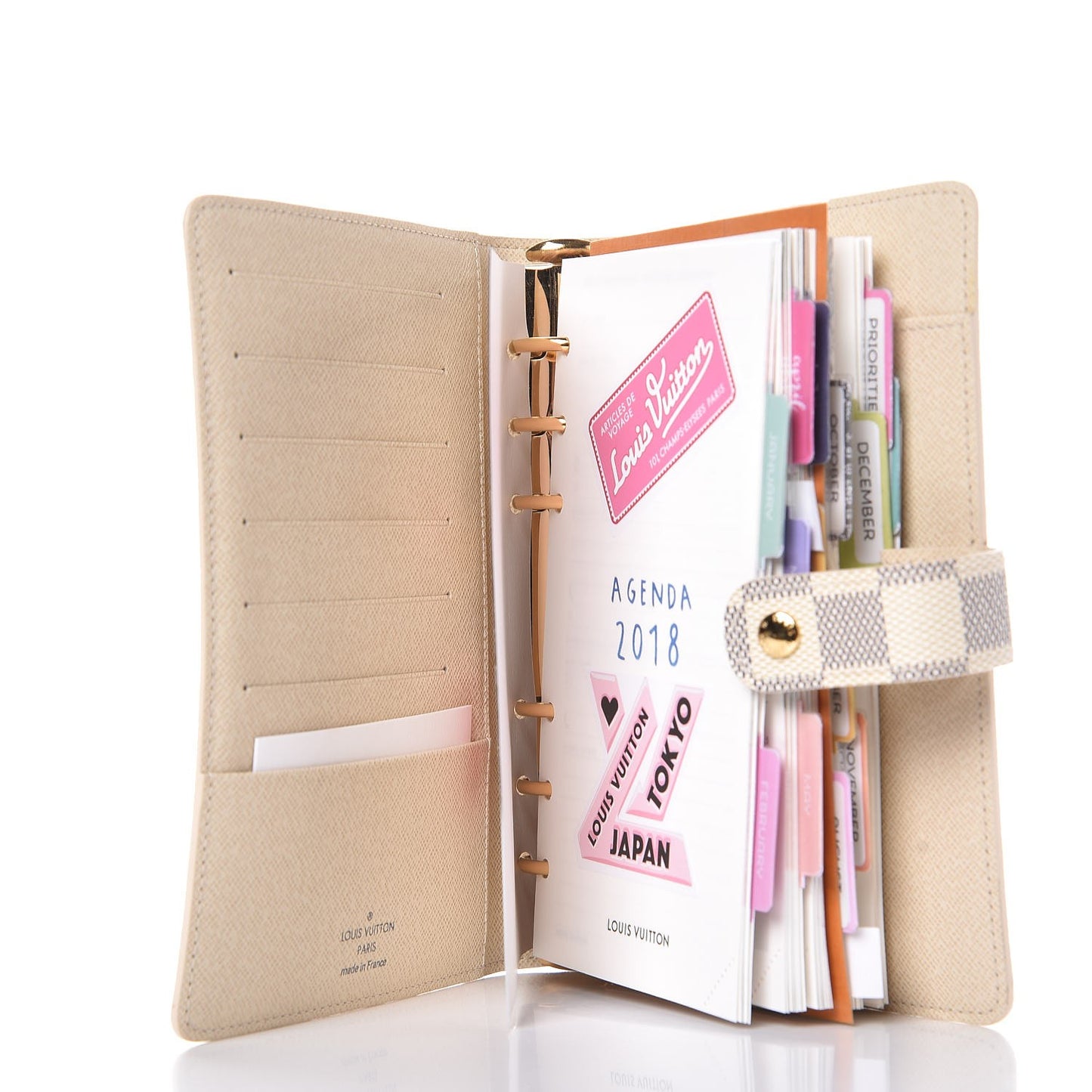 Damier Azur Medium Ring Agenda Cover