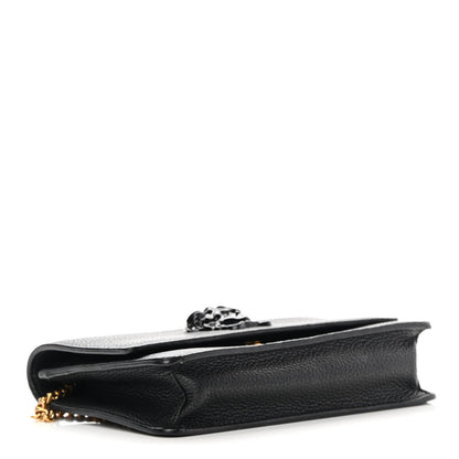 Versace Grained Calfskin Palazzo Chain Evening Bag Black 4 of 15