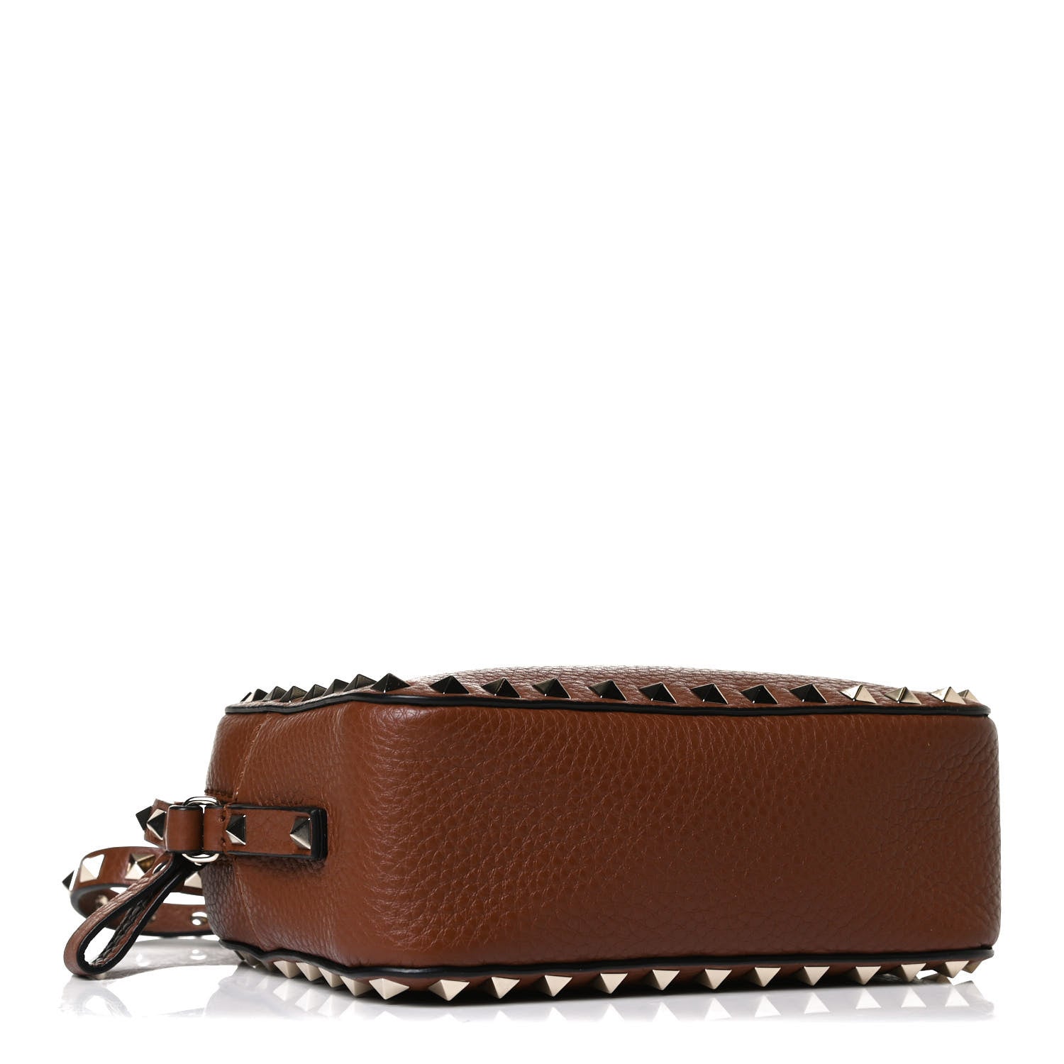 Valentino Garavani Pebbled Calfskin Rockstud Camera Crossbody Bag Tan 4 of 11
