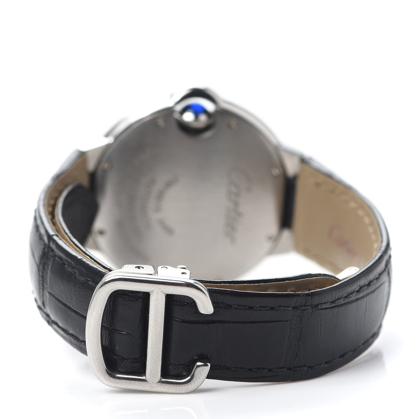 Stainless Steel Alligator 33mm Ballon Bleu De Cartier Automatic Watch