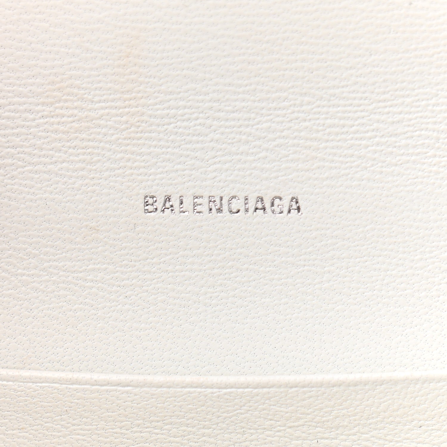 Balenciaga Grained Calfskin Logo Cash Phone Holder Wallet On Chain White Fluo Pink 6 of 9