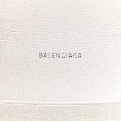Balenciaga Grained Calfskin Logo Cash Phone Holder Wallet On Chain White Fluo Pink 6 of 9